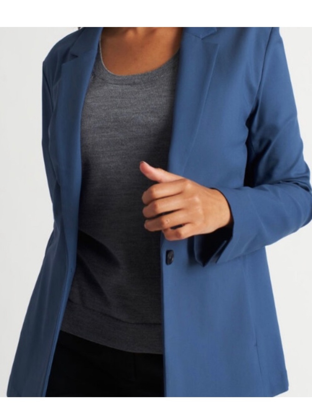 Kit & Ace  Women's Slate Blue Single-Button ‘ Ride’ Blazer size M